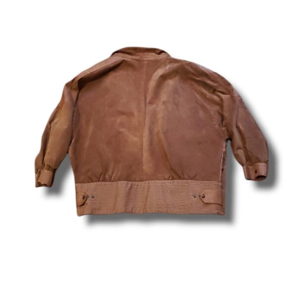 𝅺Vintage Avanti Genuine Pig Suede Pig Nappa Brown Jacket Size Large Brown Lined - Picture 2 of 9